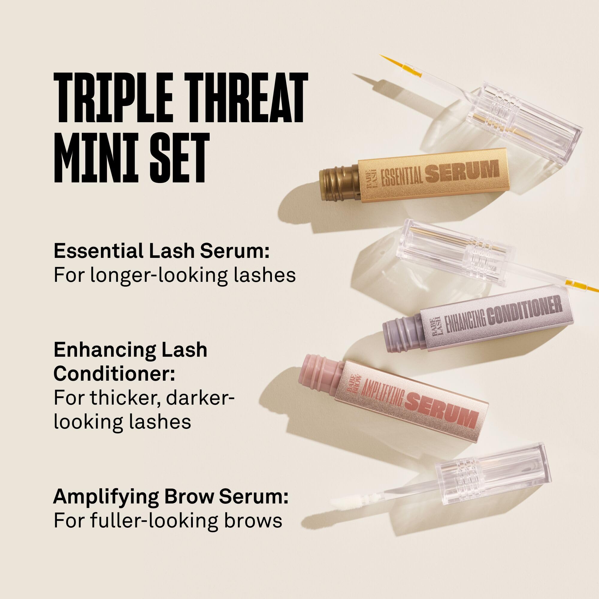 Babe Lash Enhancing Conditioner travel sized tube showing the clean packaging design