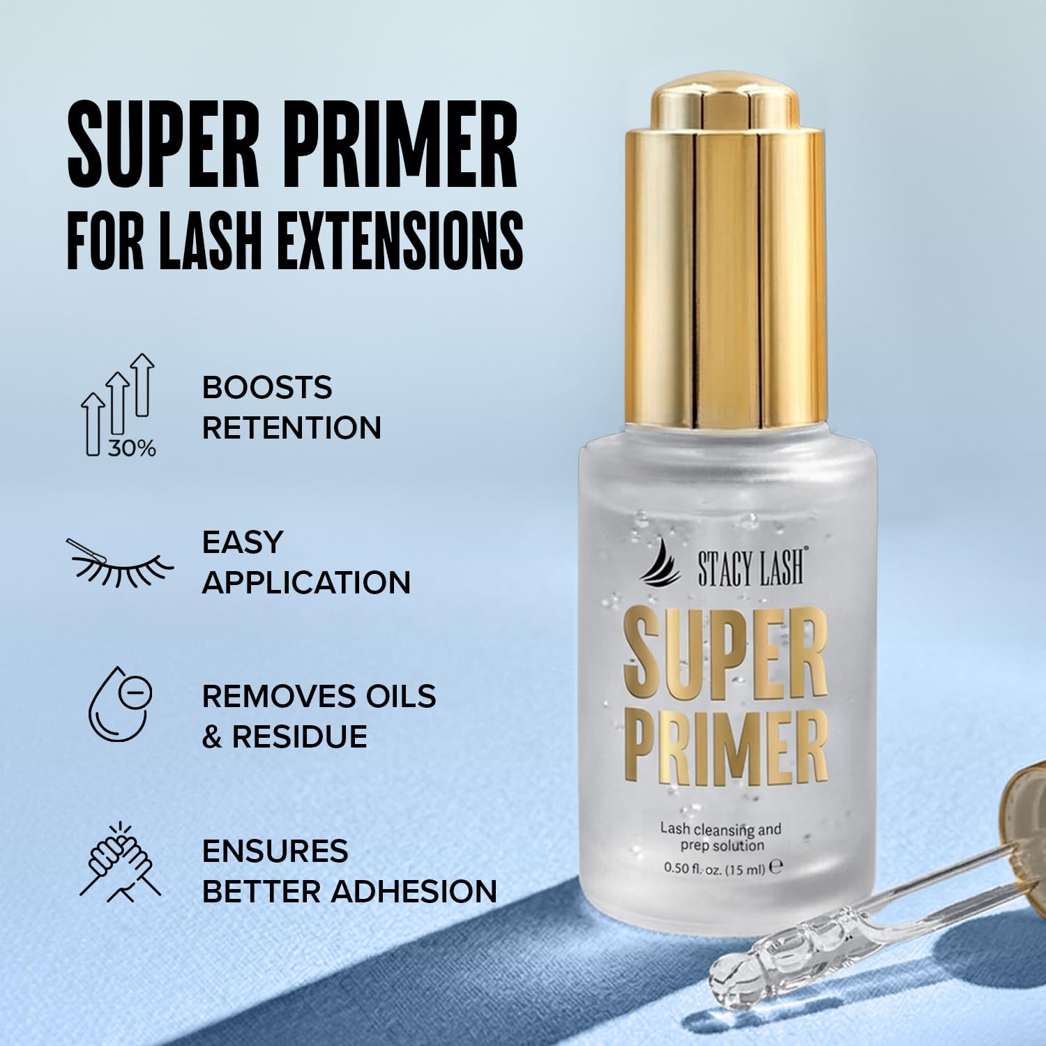 Stacy Lash Eyelash Extension Primer and protein oil remover liquid formula