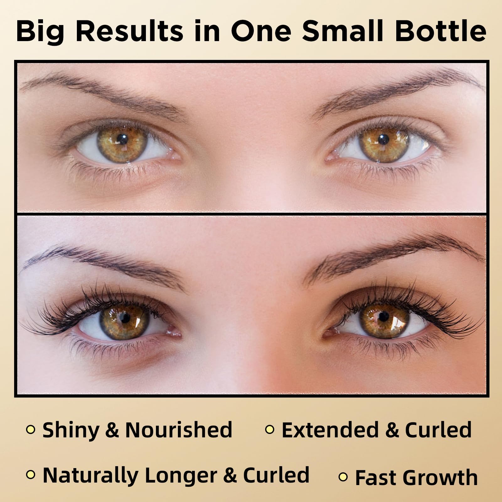 Premium gold packaging of ASAMO two in one eyelash growth treatment