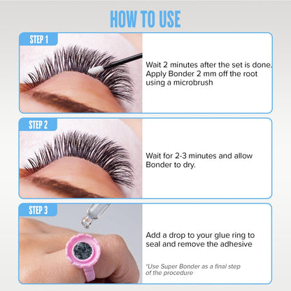 Premium eyelash extension supplies package for maximizing retention