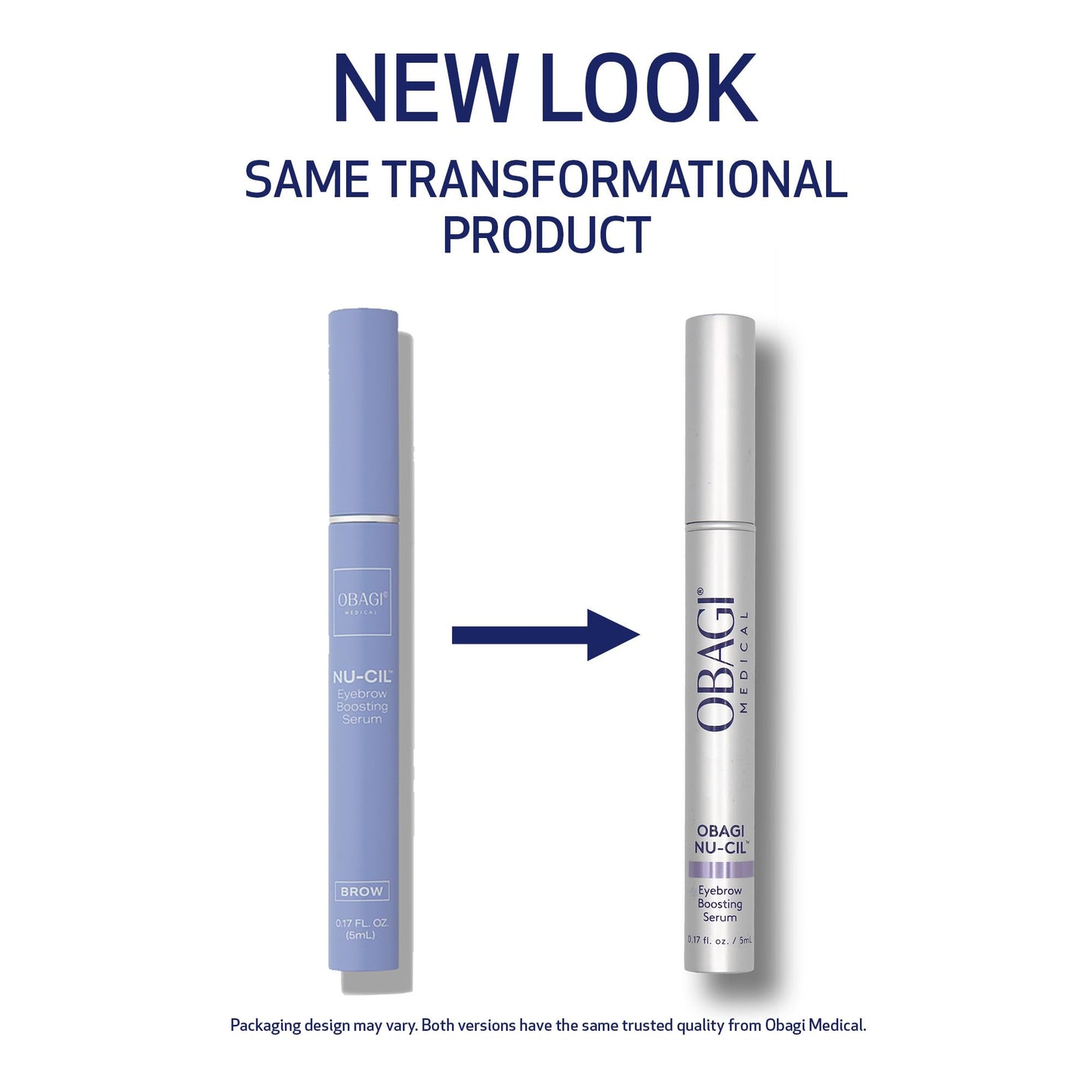 Obagi medical eyebrow growth serum bottle with applicator brush