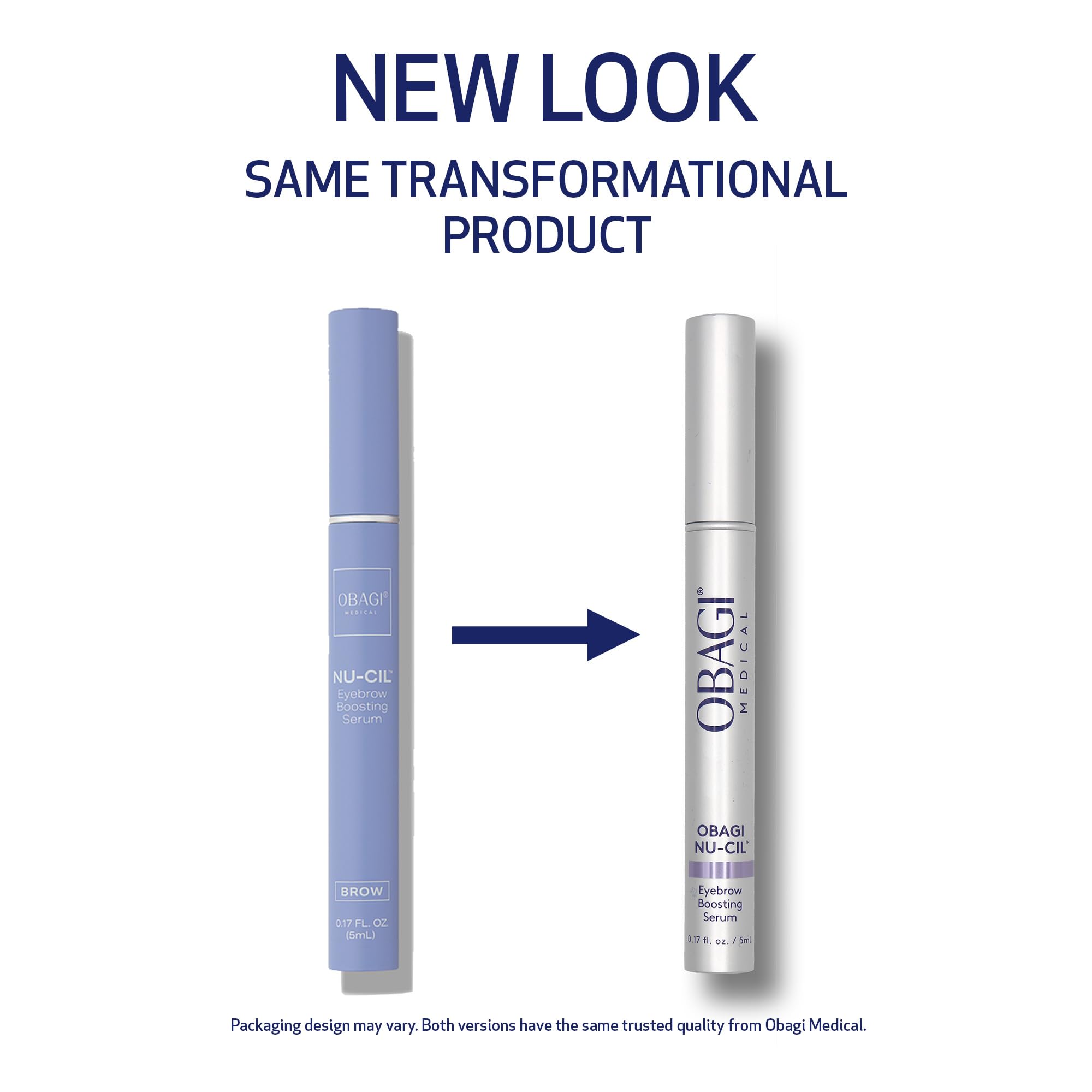 Obagi medical eyebrow growth serum bottle with applicator brush