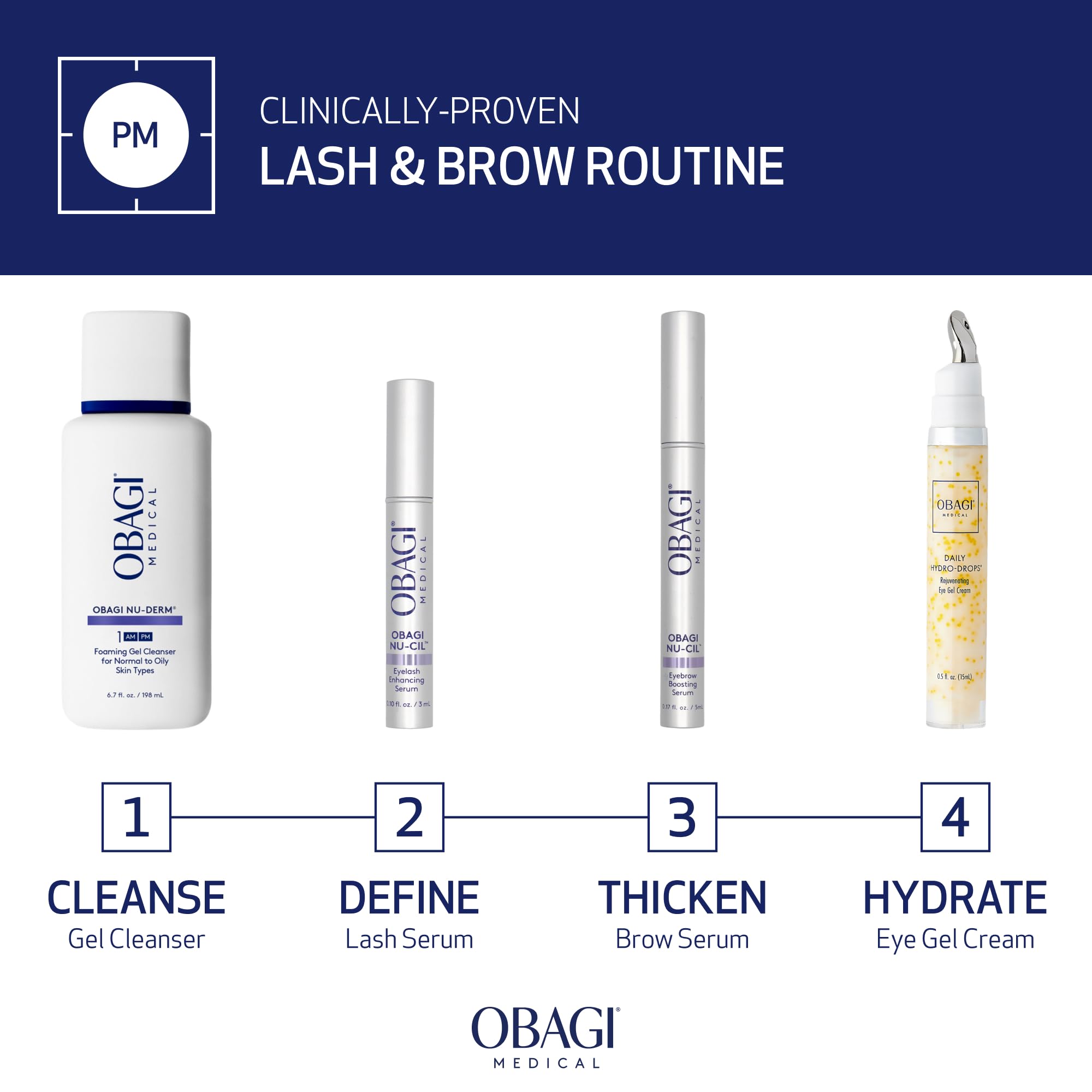 Authentic Obagi Medical eyebrow boosting treatment box close up