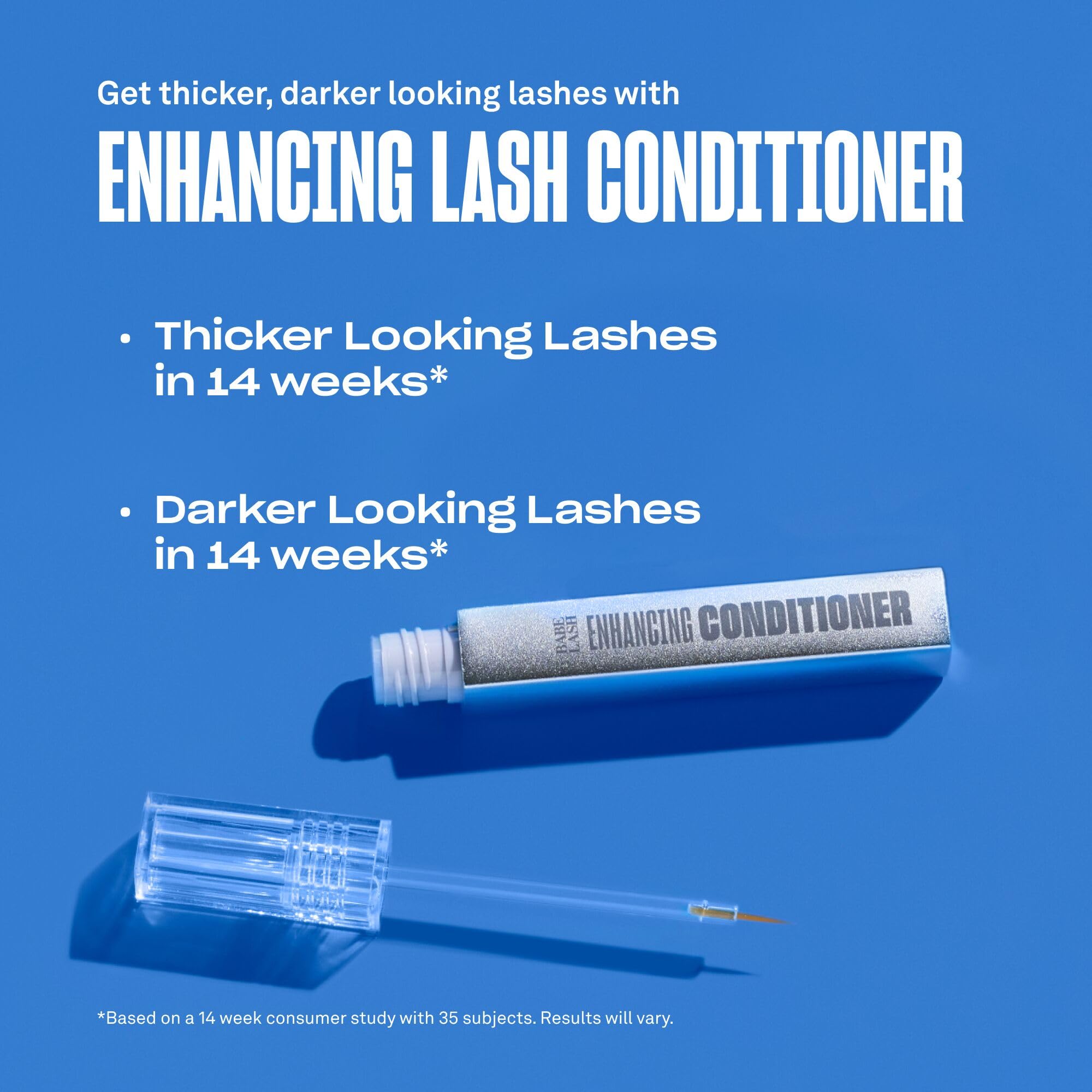 Close up of the ultra gentle brush tip on the Babe Original lash conditioner.