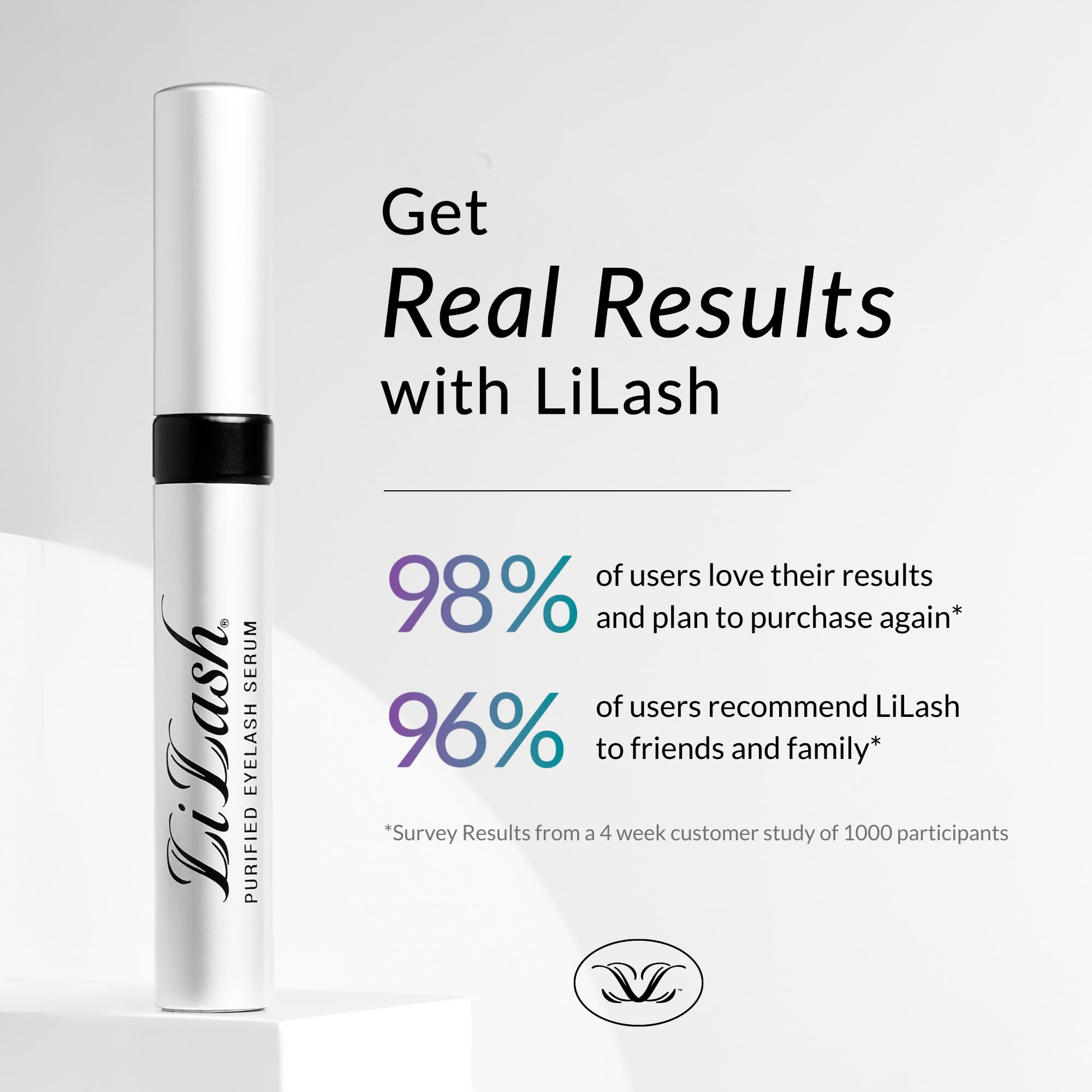 LILASH eyelash enhancer tube with precise applicator brush displaying authentic premium formulation