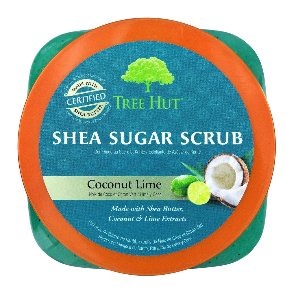 Back label of Tree Hut Coconut Lime sugar scrub