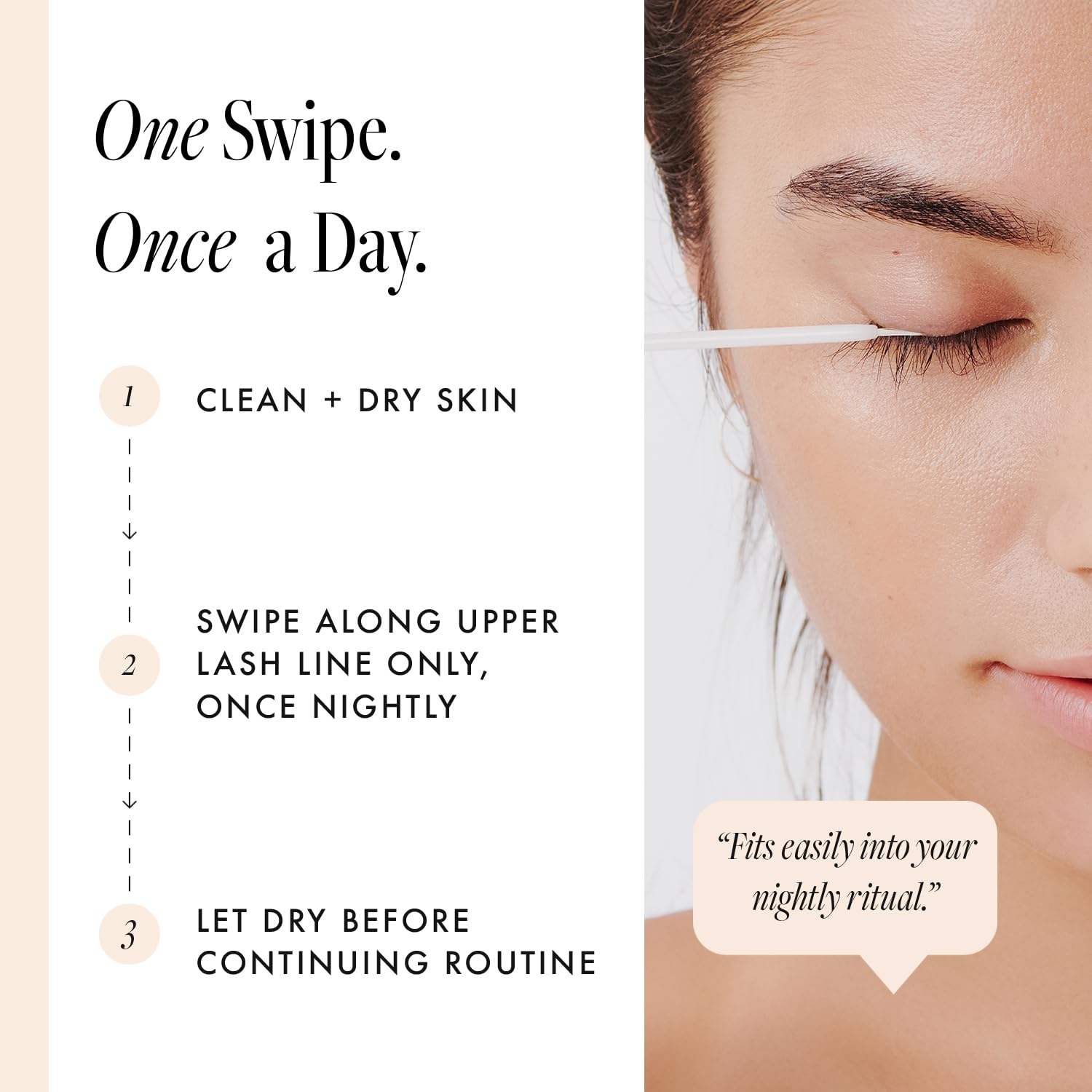Premium imported USA lash growth formula container on a clean background.