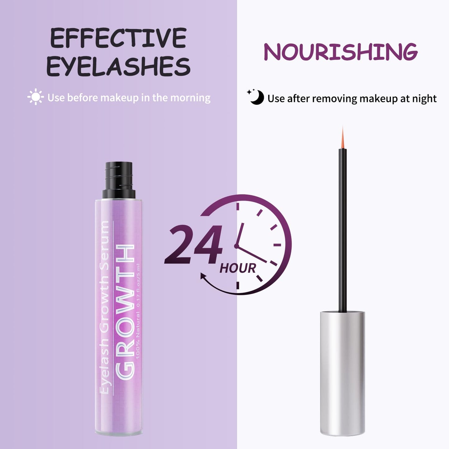 Authentic USA imported premium lash boosting serum bottle next to its retail box.