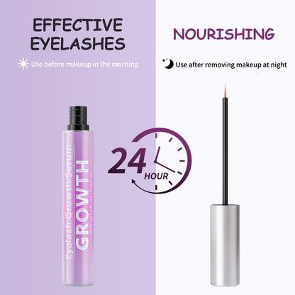 Authentic USA imported premium lash boosting serum bottle next to its retail box.