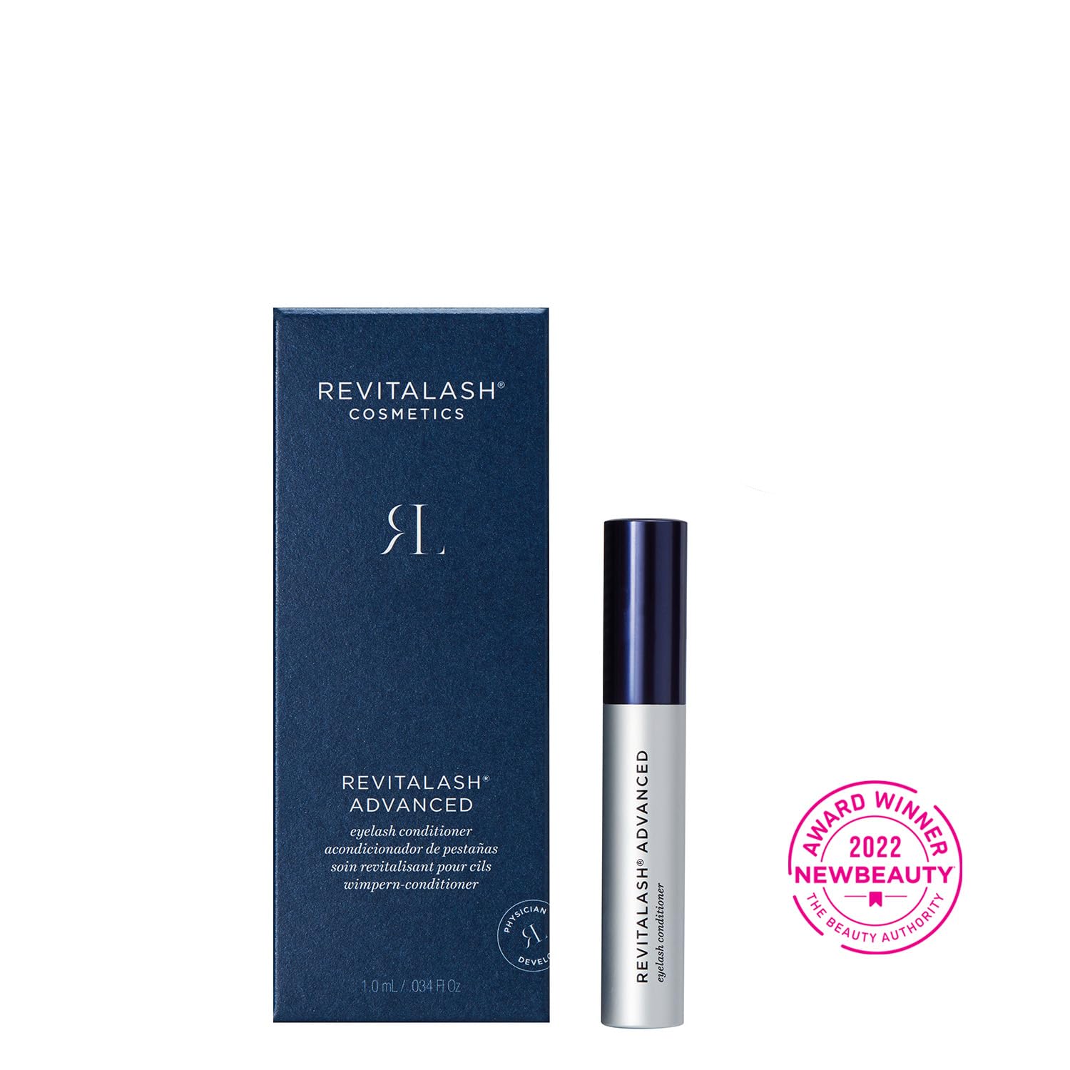 RevitaLash lash enhancing serum applicator brush showing thin line application detail