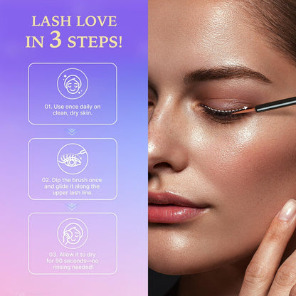 VieBeauti eyelash growth serum bottle placed on a clean surface demonstrating authentic imported packaging