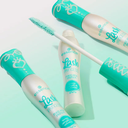 Cruelty free Essence lash boosting primer tube angle view on white background