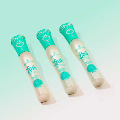 Essence Cosmetics Lash Princess lengthening base primer swatched on skin