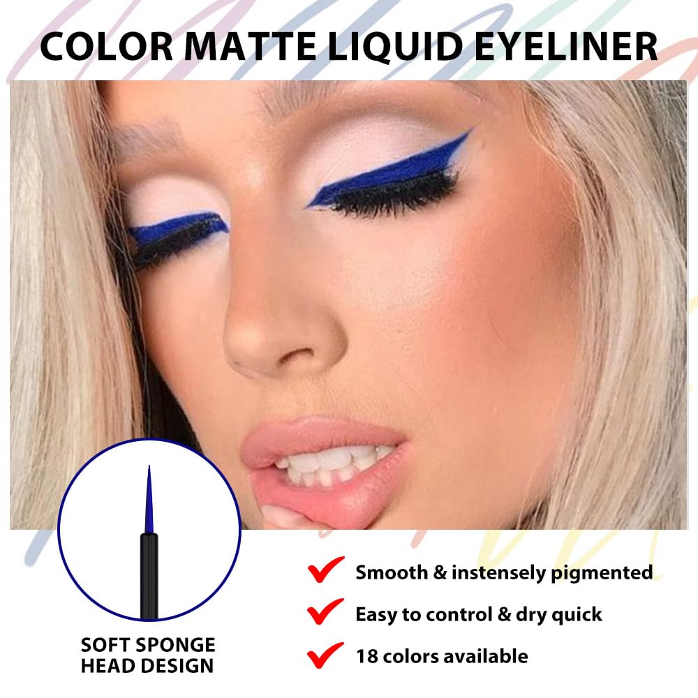 Evpct colored eye liner precision brush tip close up view
