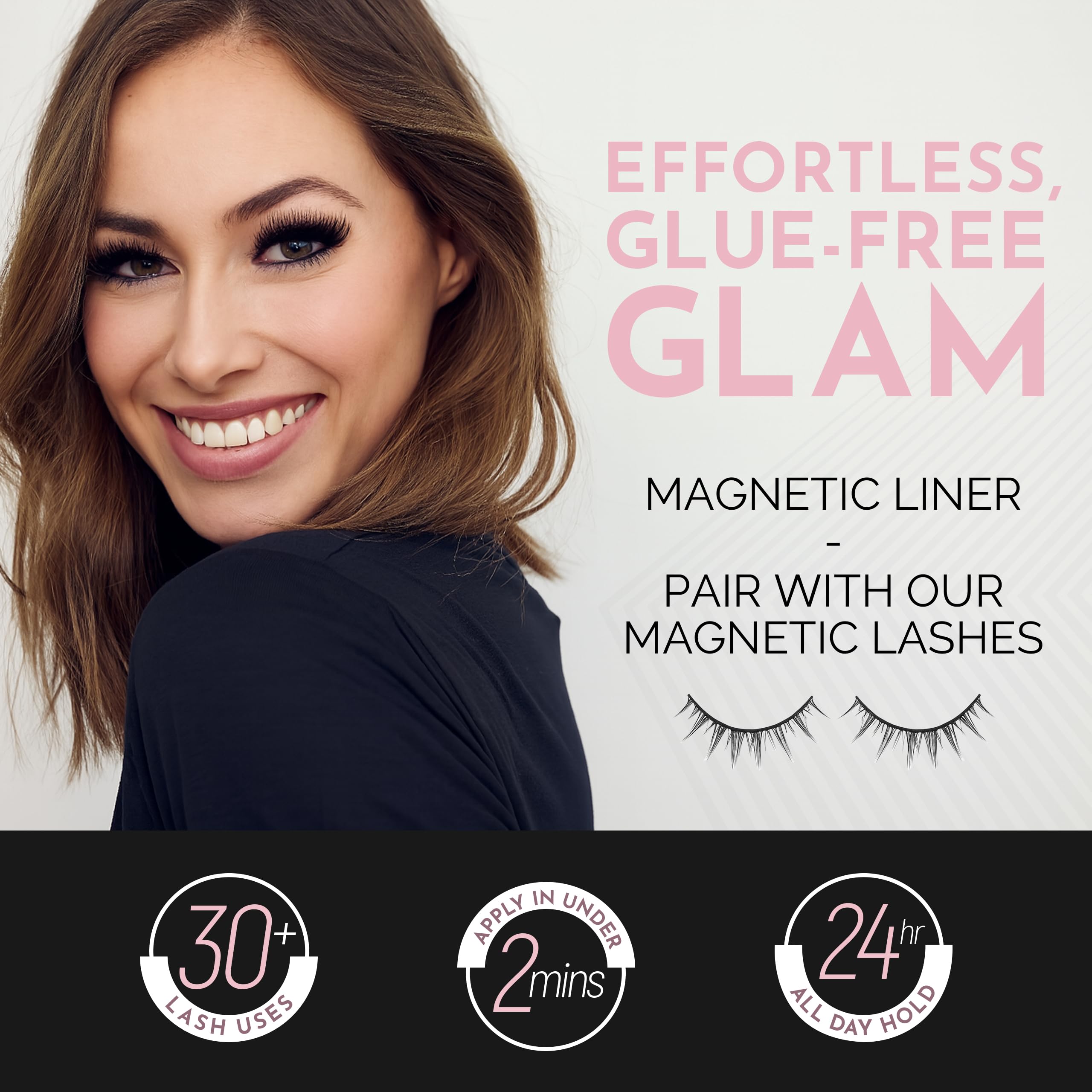 Luxillia magnetic eyeliner applicator brush close up