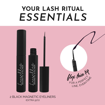 Waterproof swatch test of Luxillia magnetic eyeliner