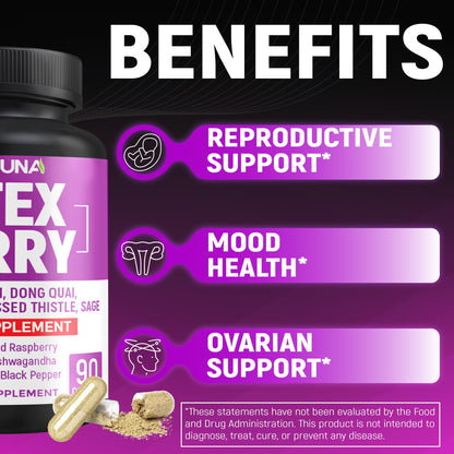 Authentic USA-imported Civimuna Vitex Berry supplement packaging