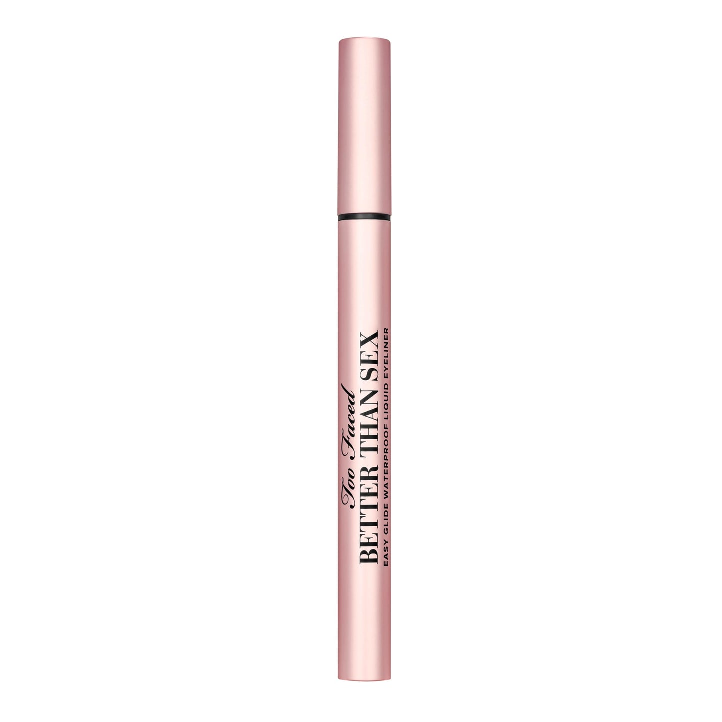 Professional makeup look using Too Faced liquid liner