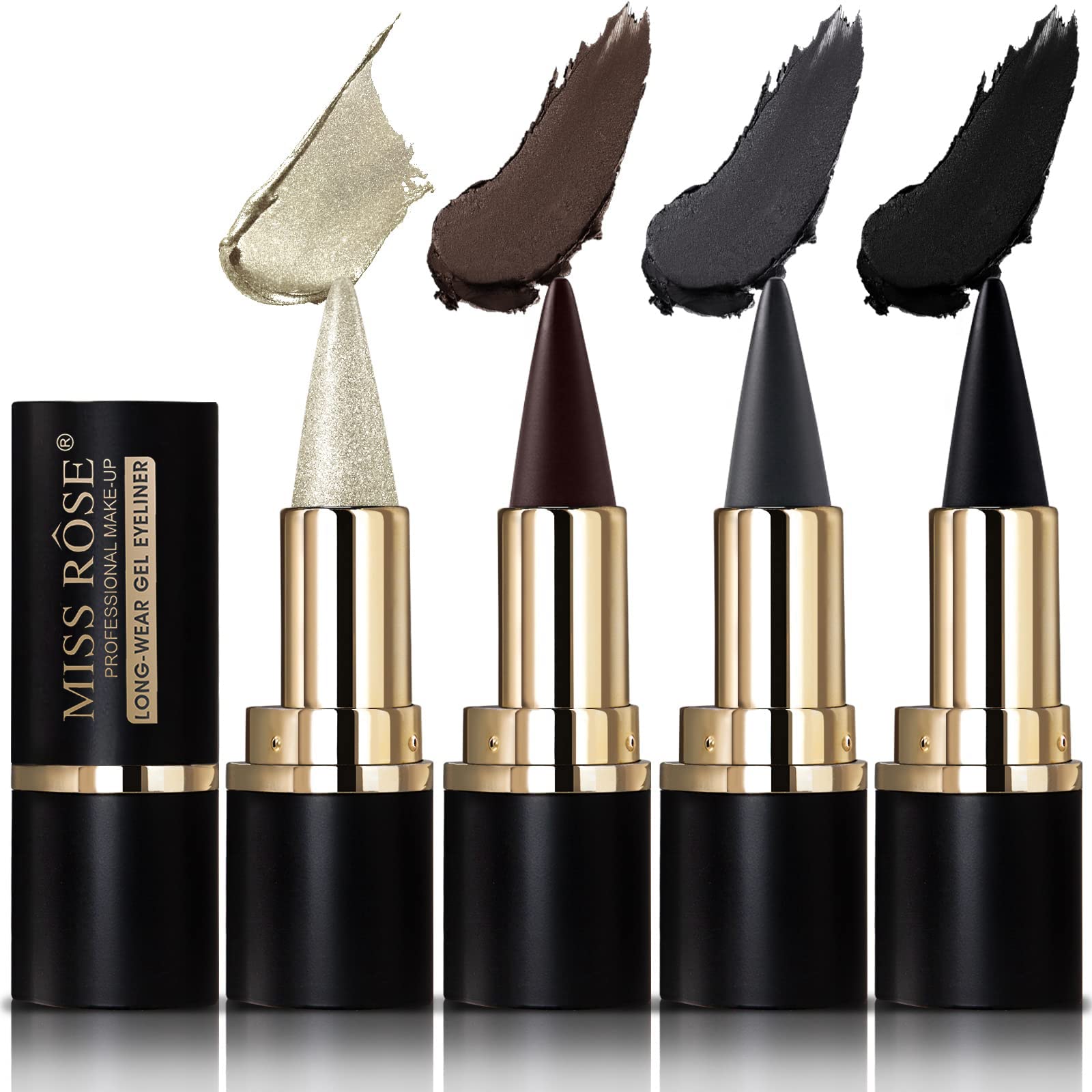 Miss Rose gel eyeliner set open showing 4 colors