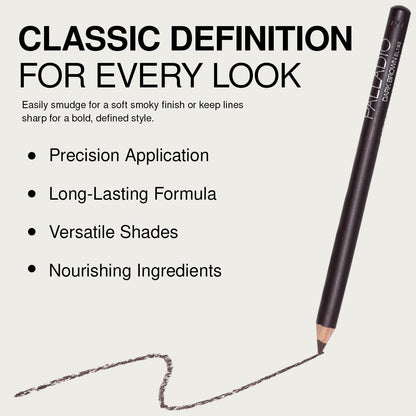 Palladio wooden eyeliner pencil side profile