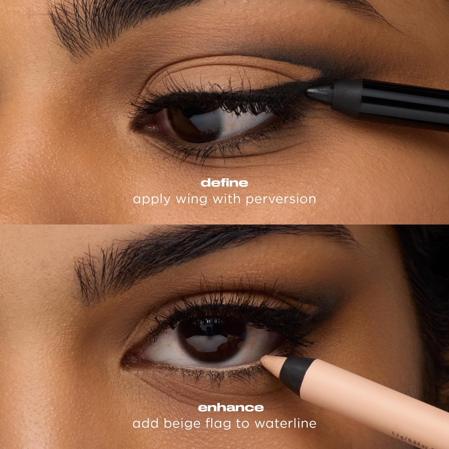 Back of packaging for Urban Decay 24/7 waterline eye pencil