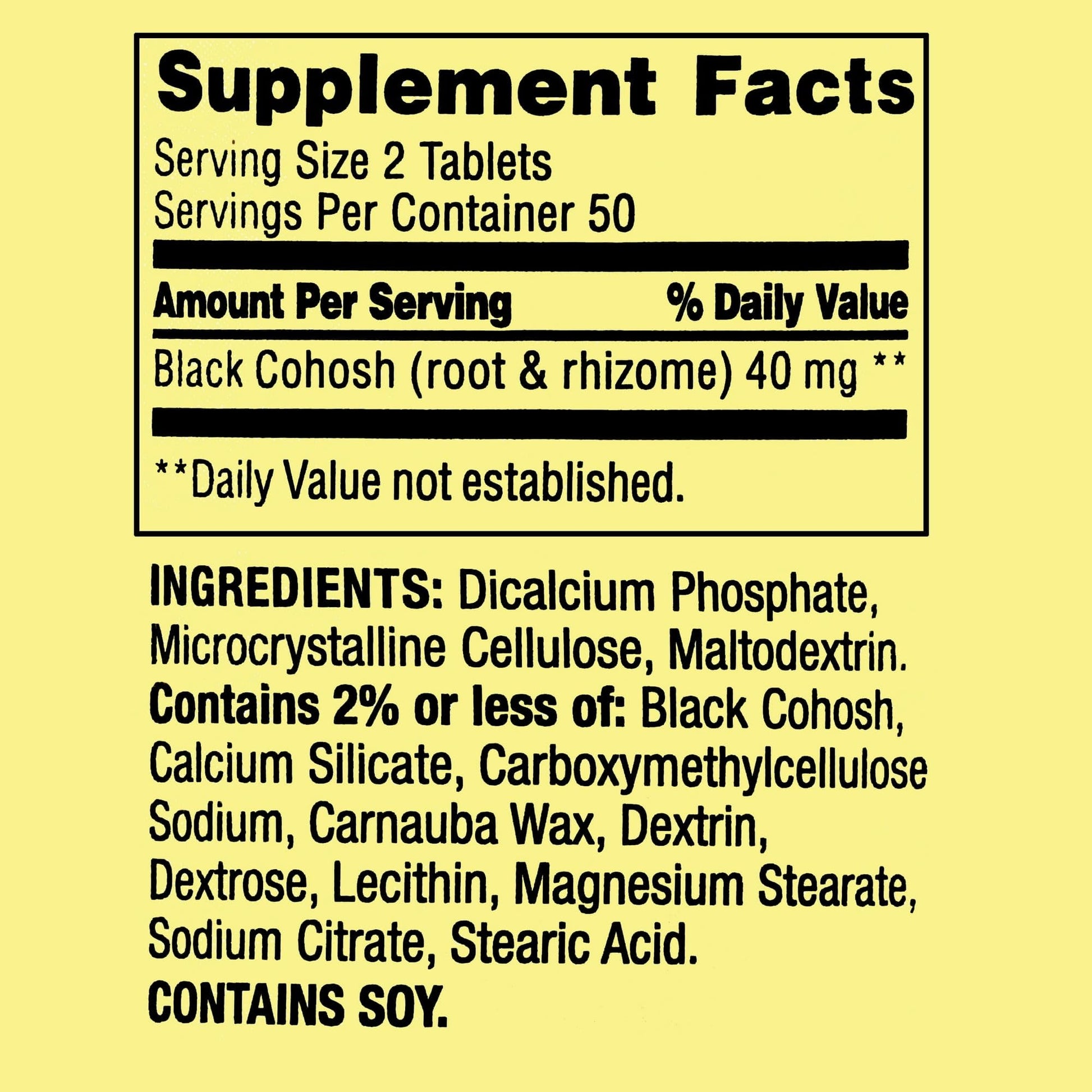 Black Cohosh menopause support bottle side view