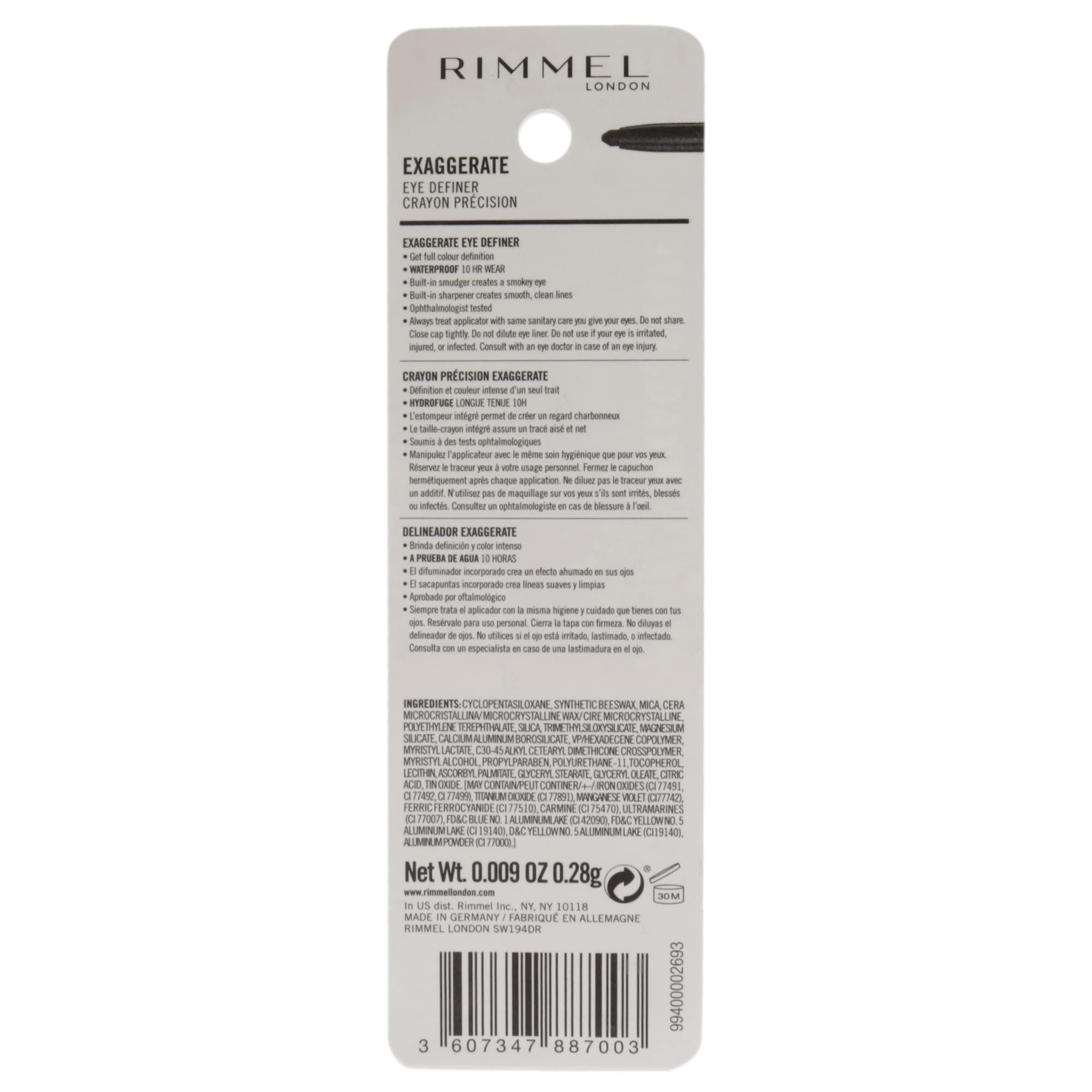 Rimmel London 212 Rich Brown eyeliner retractable tip and smudger