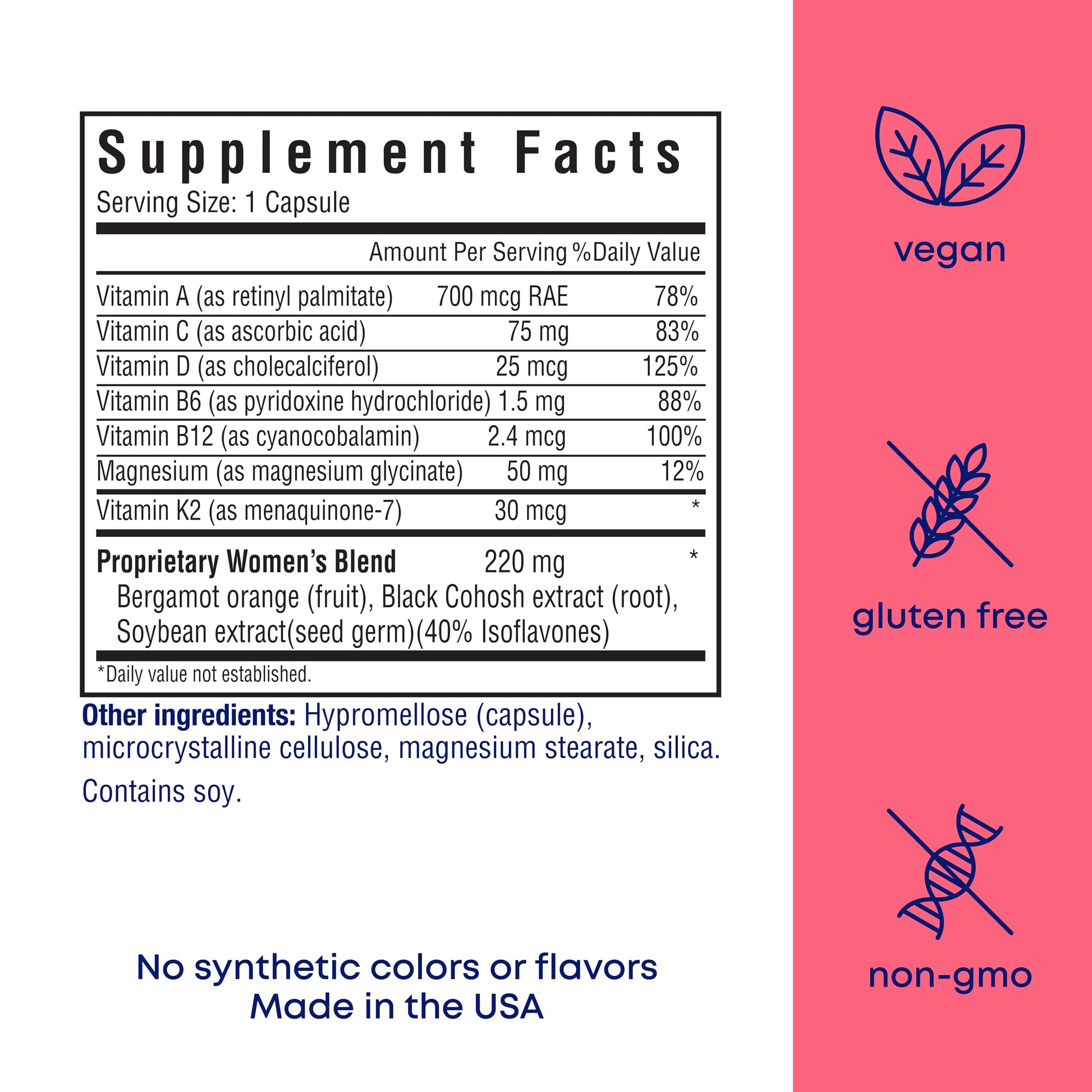 Her Own Menoprim herbal supplement 60 capsules packaging