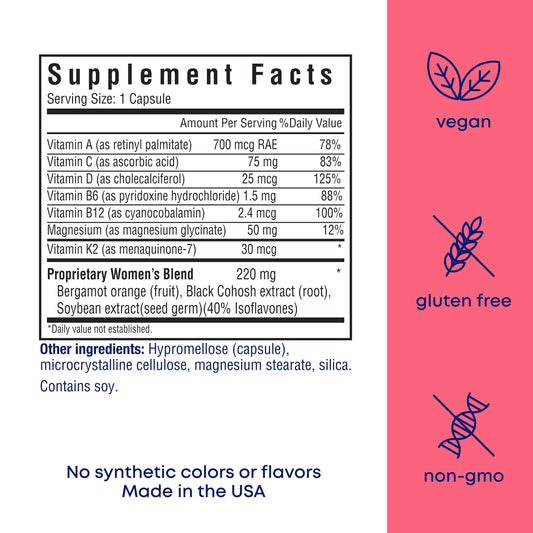 Her Own Menoprim herbal supplement 60 capsules packaging