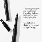 Swatch display of Laura Geller Inkcredible gel eyeliner on skin