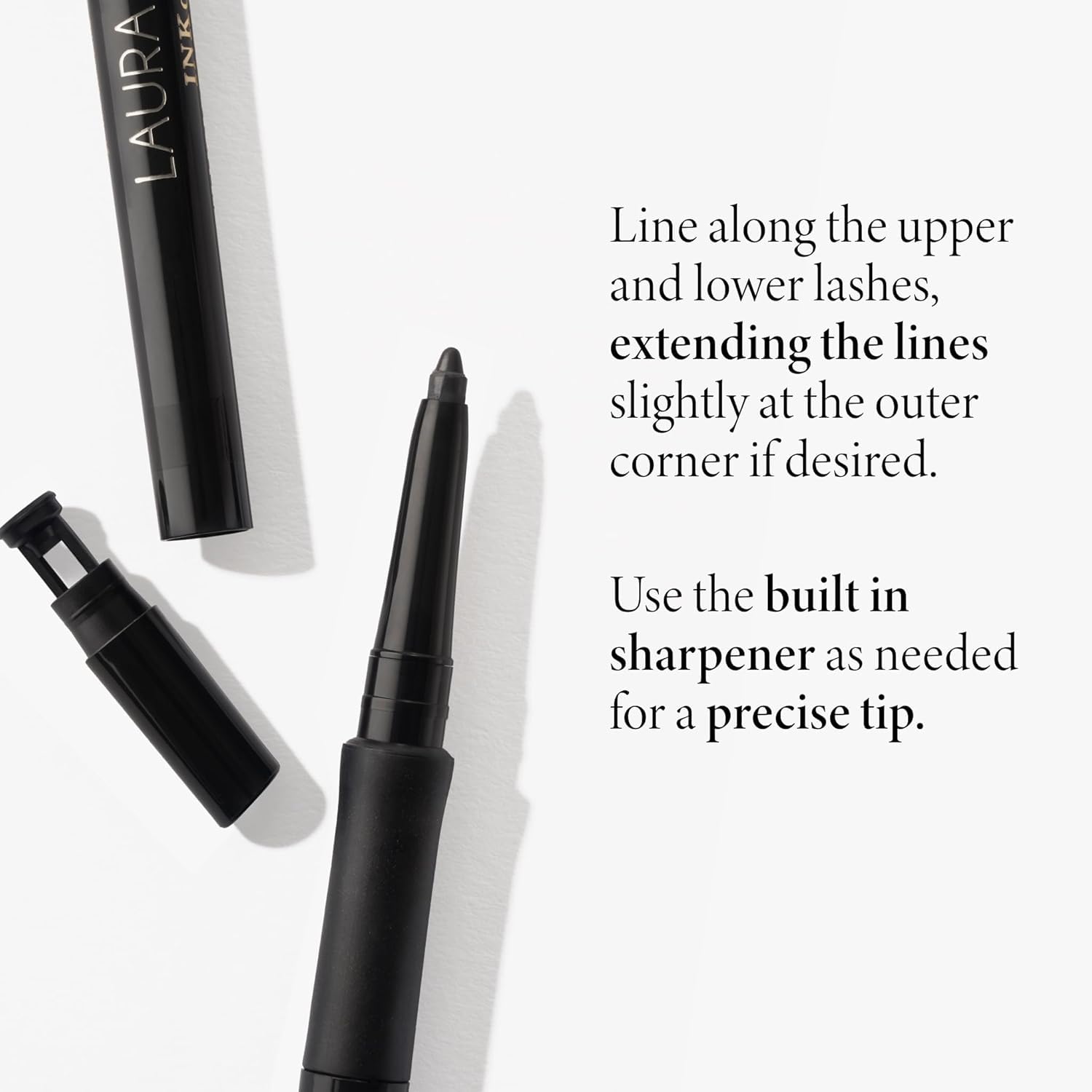 Swatched texture of Laura Geller INKcredible Gel Eyeliner Brown Eyed Girl