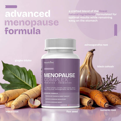 Nature's Everest menopause supplement showing 90 capsules count