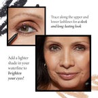 Side profile of Laura Geller New York eyeliner pencil with brand lettering