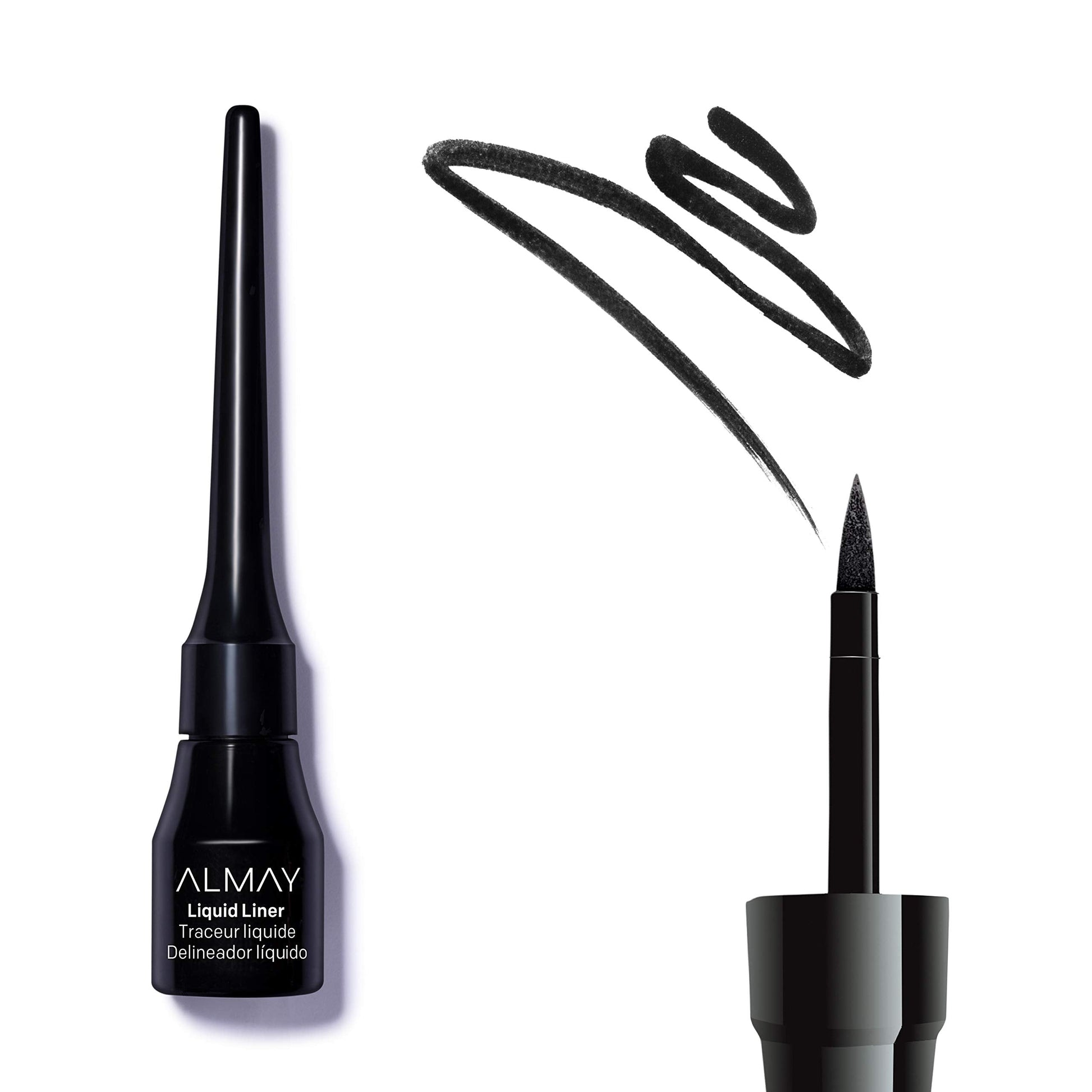 Close up of Almay liquid eyeliner flexible brush tip