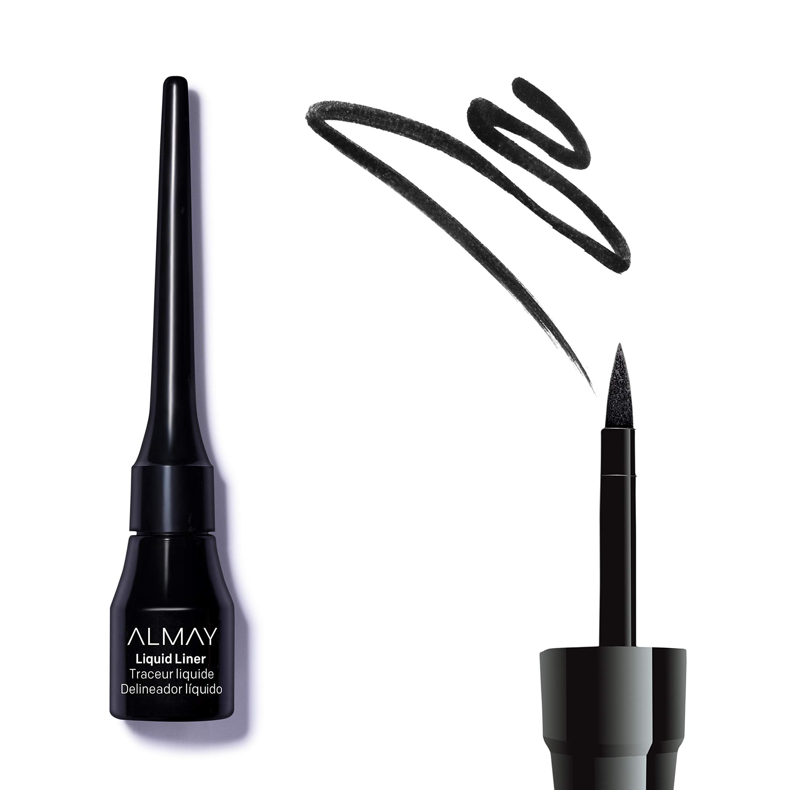 Close up of Almay liquid eyeliner flexible brush tip