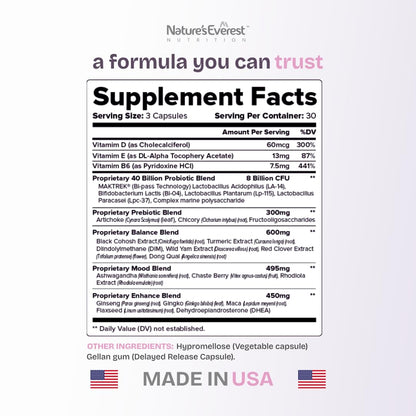 Nature's Everest health supplement for night sweats and mood