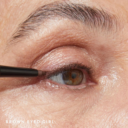 Laura Geller gel eyeliner pencil angled for application