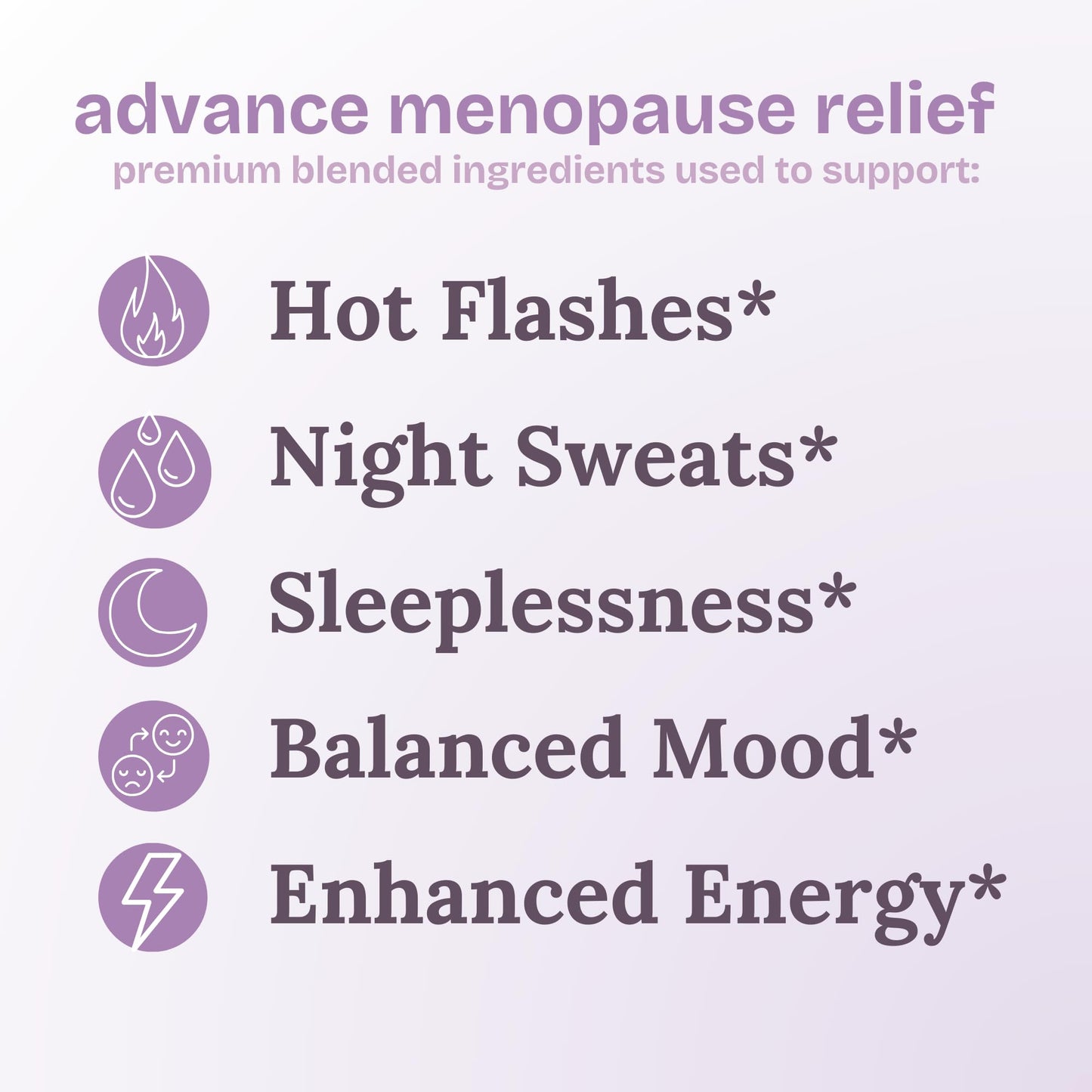 Nature's Everest herbal menopause blend back label details