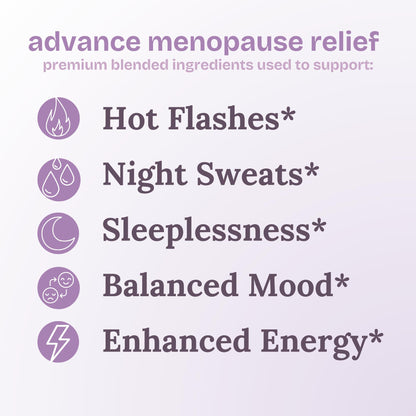 Nature's Everest herbal menopause blend back label details