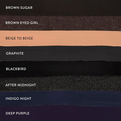 Professional eye makeup look using Laura Geller gel eyeliner