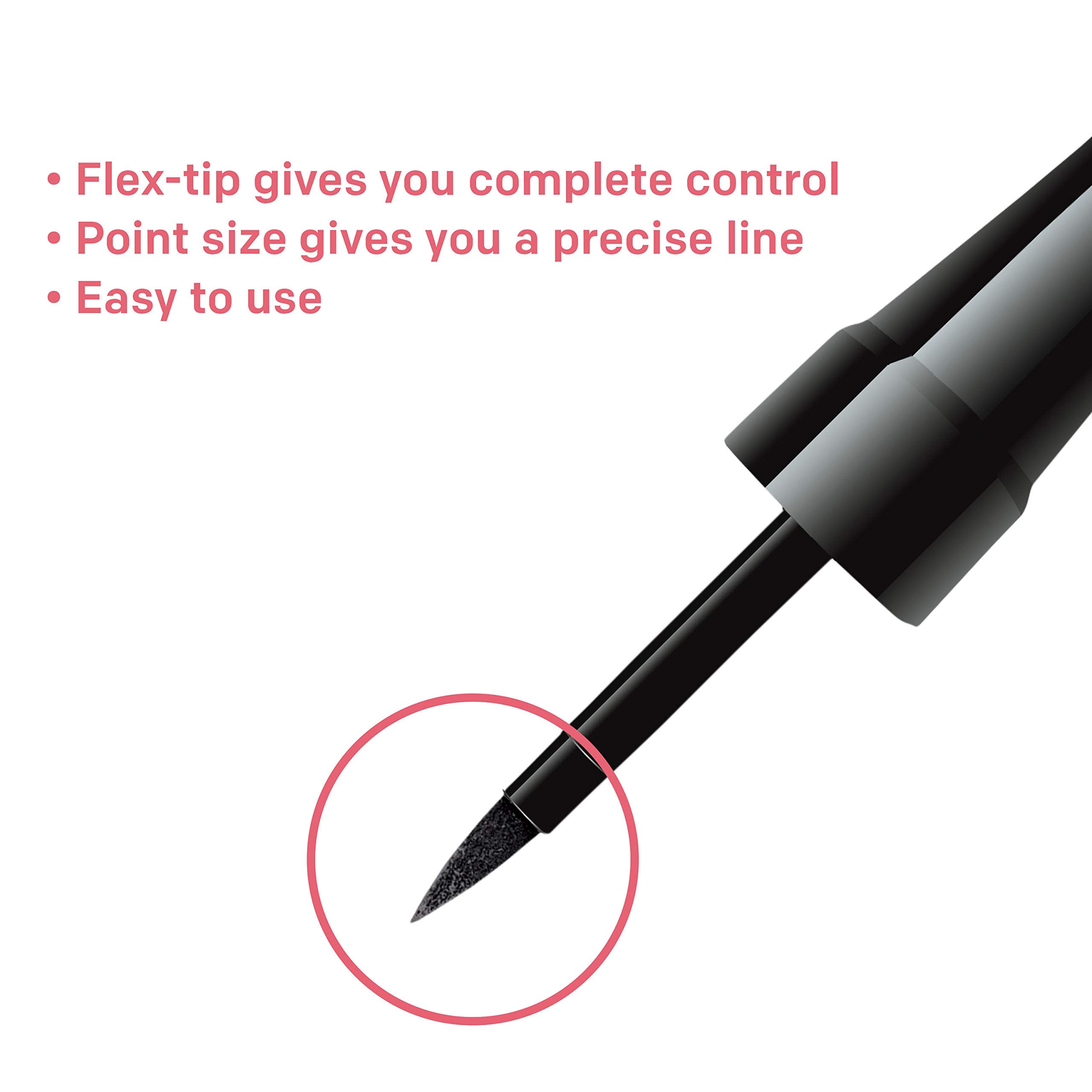 Swatches of Almay black liquid eyeliner