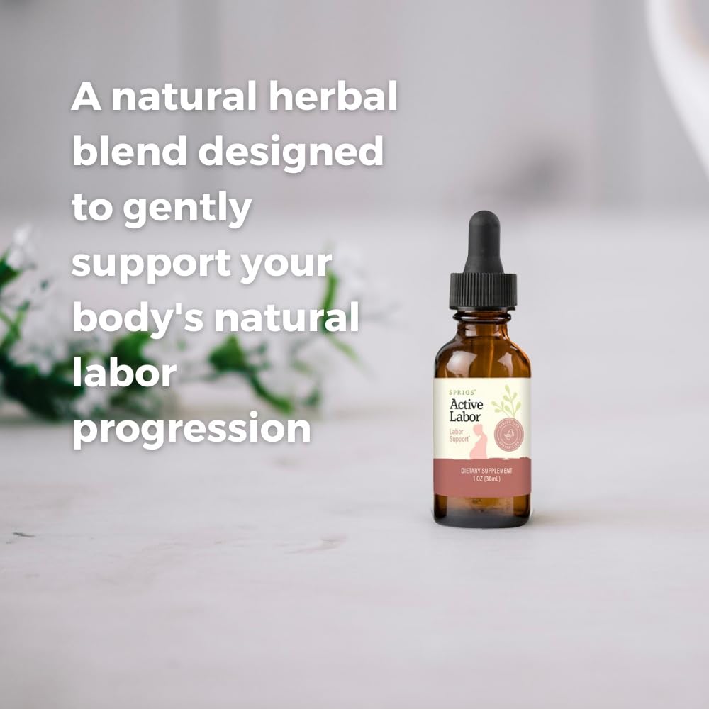 Sprigs Active Labor herbal supplement label details