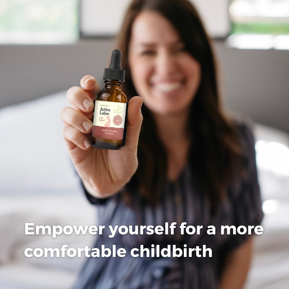 Sprigs Active Labor 1 ounce bottle with natural herbal ingredients