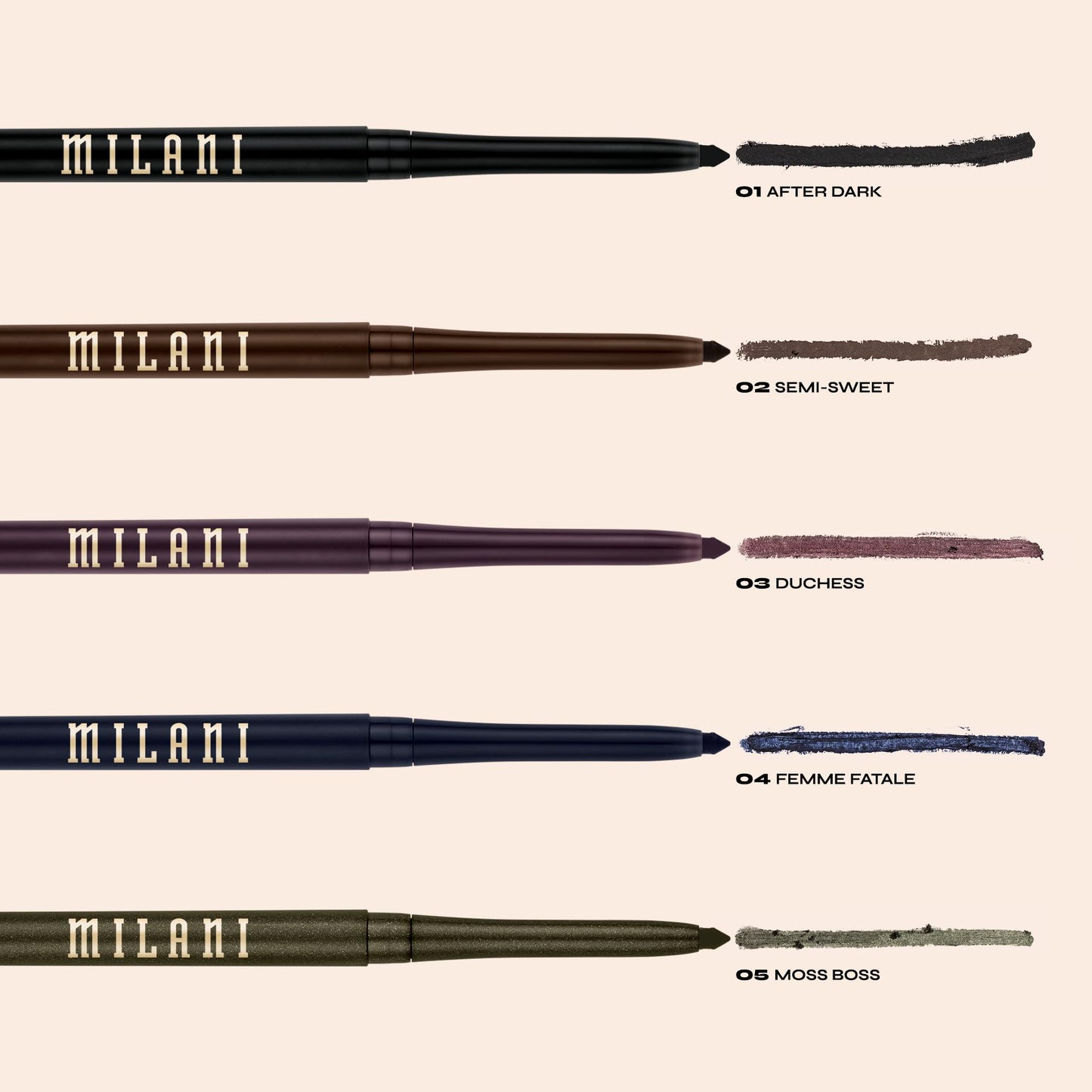 Milani After Dark waterproof eye pencil swatch