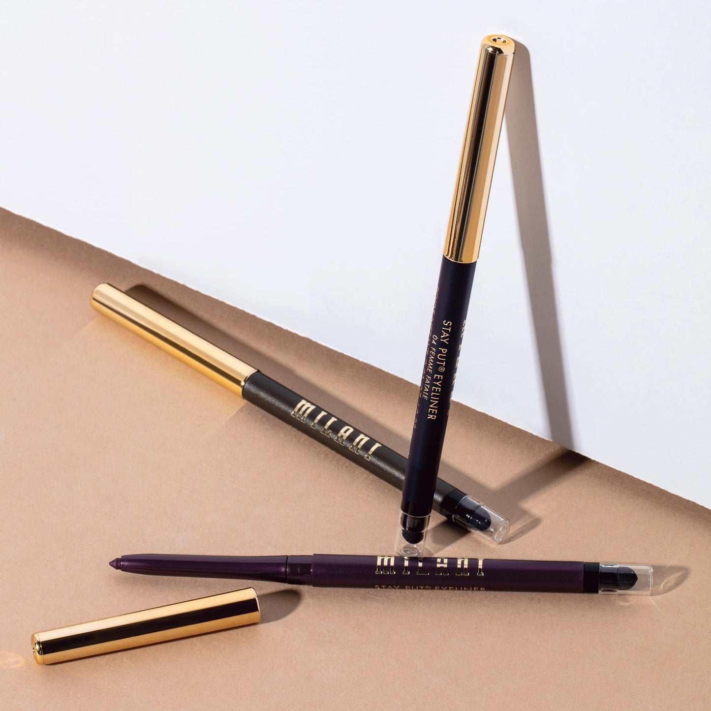 Back of packaging for Milani Stay Put Eyeliner