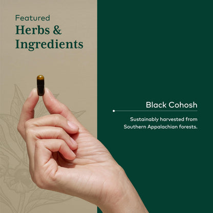 Gaia Herbs Pro Black Cohosh branding and dosage information