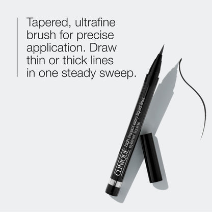 Precision brush tip of the Clinique smudge resistant eyeliner highlighting the tapered fine bristles.