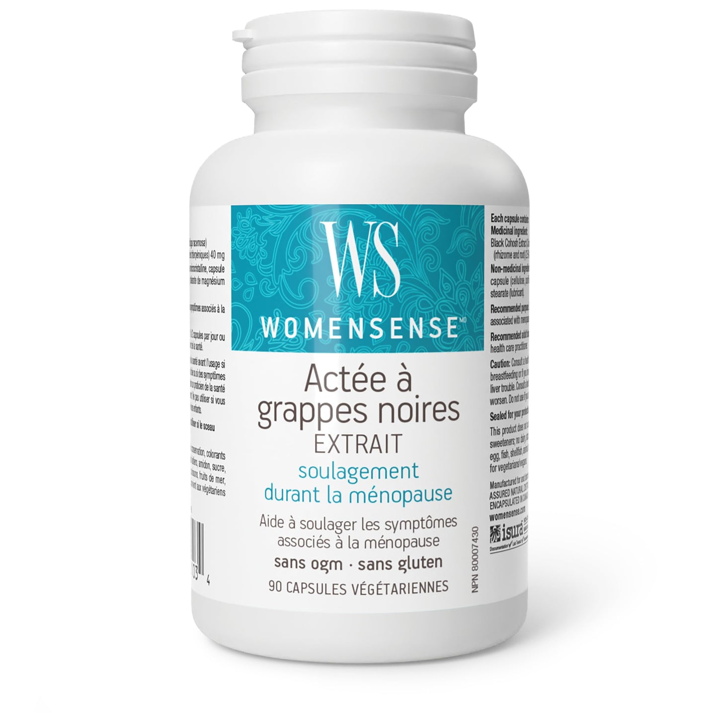 Natural Factors WomenSense Black Cohosh 90 vegetarian capsules bottle