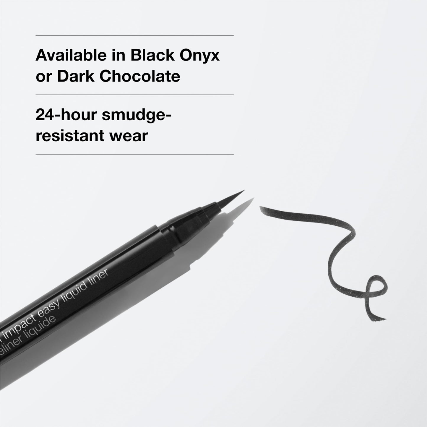 Clinique long lasting black eyeliner packaging box displaying original ingredients and imported safety details.