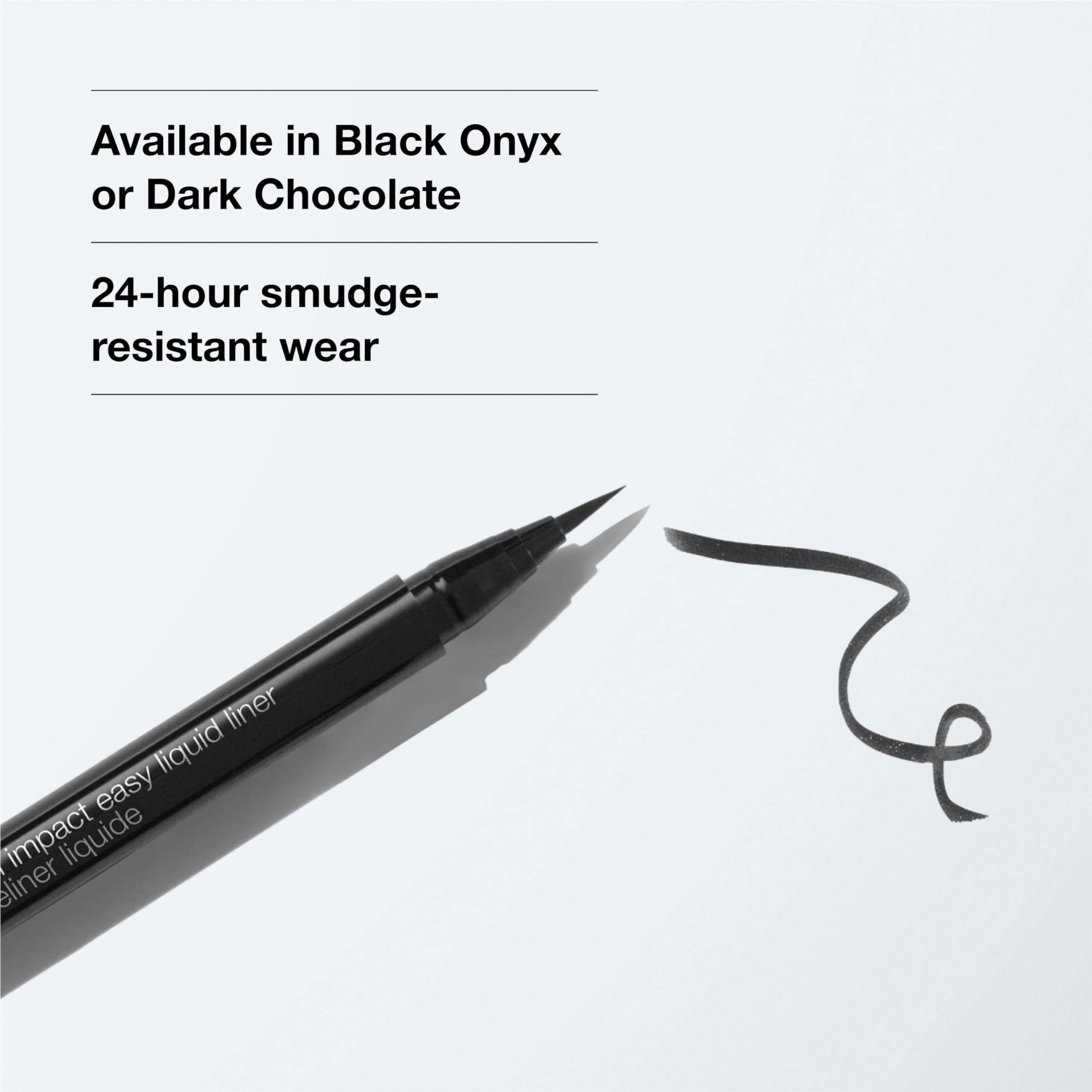 Clinique long lasting black eyeliner packaging box displaying original ingredients and imported safety details.